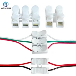 Primavera Fio Conector Rápido, G7 Terminais de Crimp Elétrica, Bloco Splice Cabo Braçadeira, Fit Led Strip, 2P, 3P, CH-2, 20, 50, 100Pcs