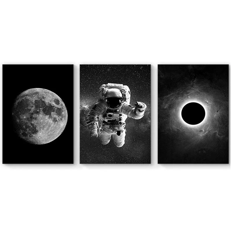 Astronaut Grand Eclipse Moon Diamond Painting set full square round drill 5d Diamond Embroidery mosaic diamond art 3pieceZP-3853