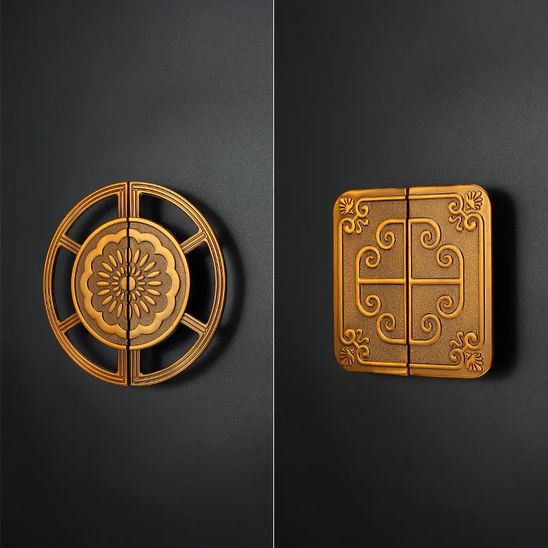 1pc Antique Chinese style Pair-Up Handle Door Knob Kitchen Cabinet Handles Drawer Pulls Hardware Handles for Furniture Decor