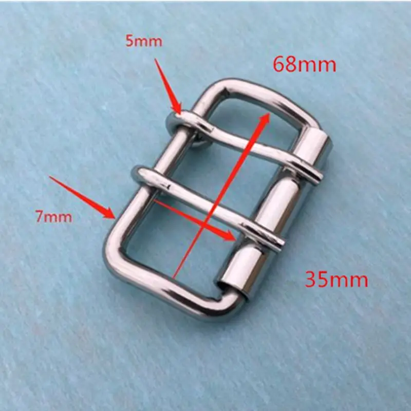 2pcs Weightlifting Belt Buckle Stainless Steel Double Pin Buckle 68mm No Allergy Waistband Body-building Belt 102mm