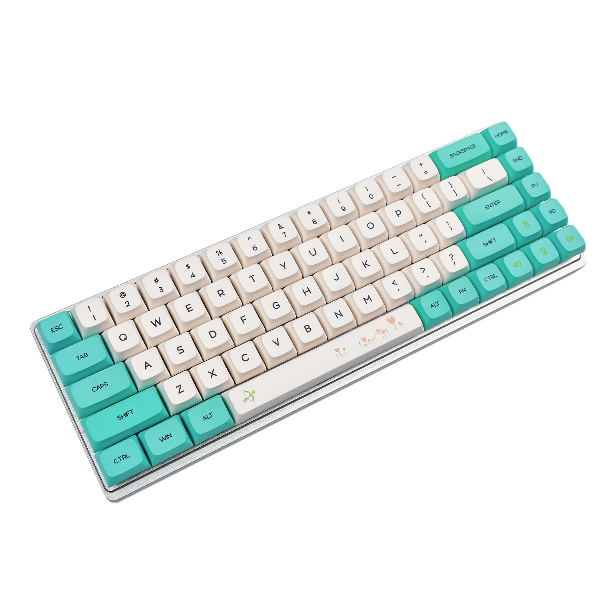 YMDK Spring 129 Key Dye Sub ZDA Ball Shape PBT Keycap Similar to XDA For MX Keyboard 104 87 61 Melody 96 KBD75 SP64 GK64x Tada68