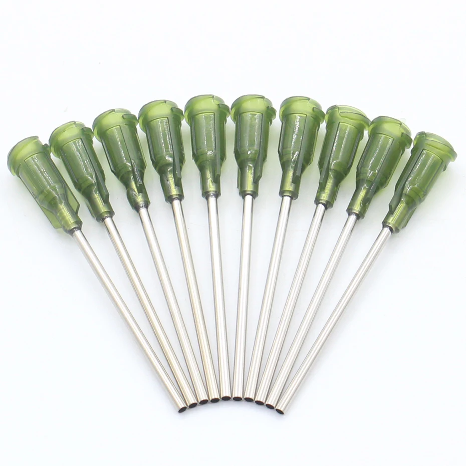 

10pcs 14G 55mm Precision passivated S.S. Dispense Tip with PP Safetylok hub, glue dispenser needles