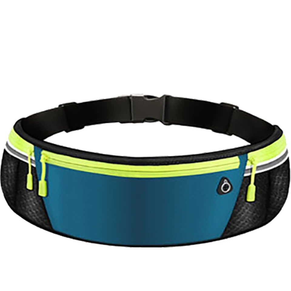 Reflective Running Waist Bag Unisex Sports Waist Bag Waterproof Hiking Bum Bag Outdoor Camping Waist Bag Ultrathin Fanny Pack