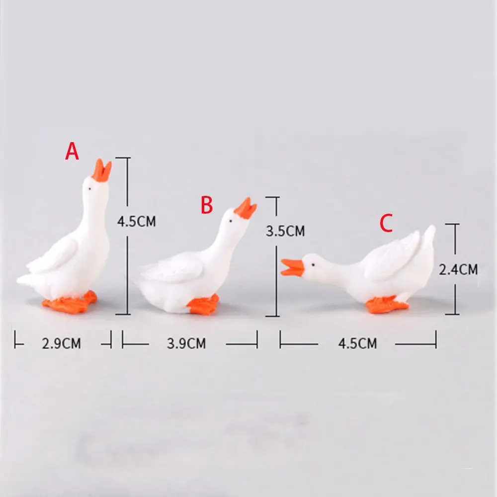 송진 귀여운 부모 자식 선물 액세서리, 요정 정원 홈 장식, 책상 냄비 공예, 거위 입상 미니어처 분재 장식