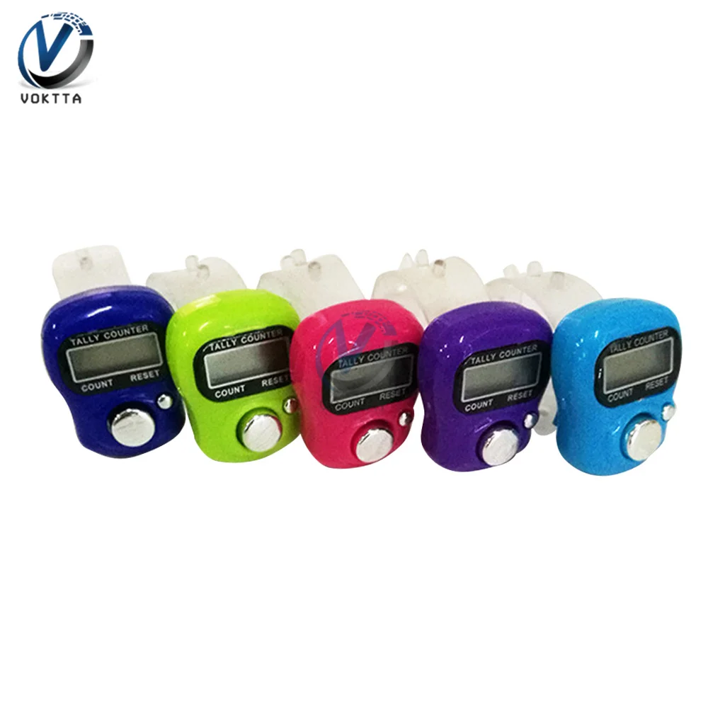 Buddismo religione contatore contatore anello dito contatore digitale elettronico schermo LCD portatile a mano schermo LCD colore casuale