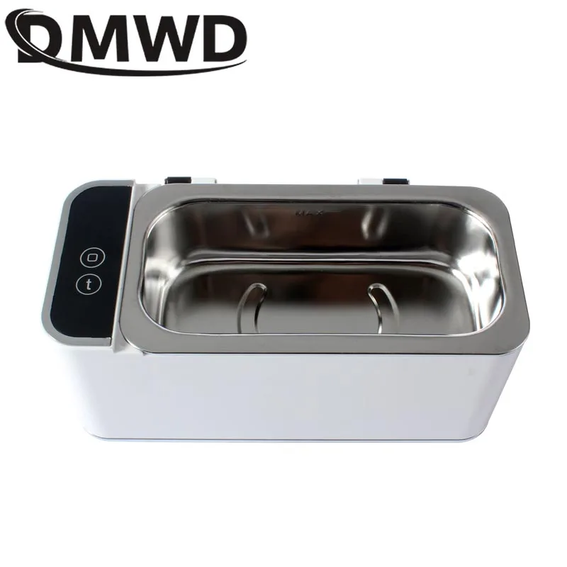 DMWD Ultrasonic Cleaner Stainless Steel Washing Bath Machine Glasses Jewelry Watch Denture Mini Ultrasound Wave Cleaning Tank