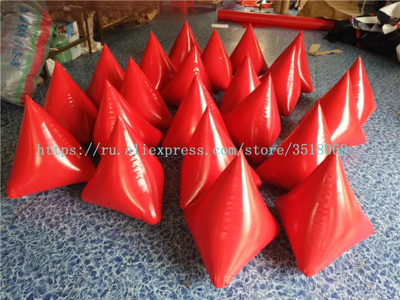 Factory sells pvc60cm water triangle buoy, inflatable water advertising buoy, water sports water competition logo