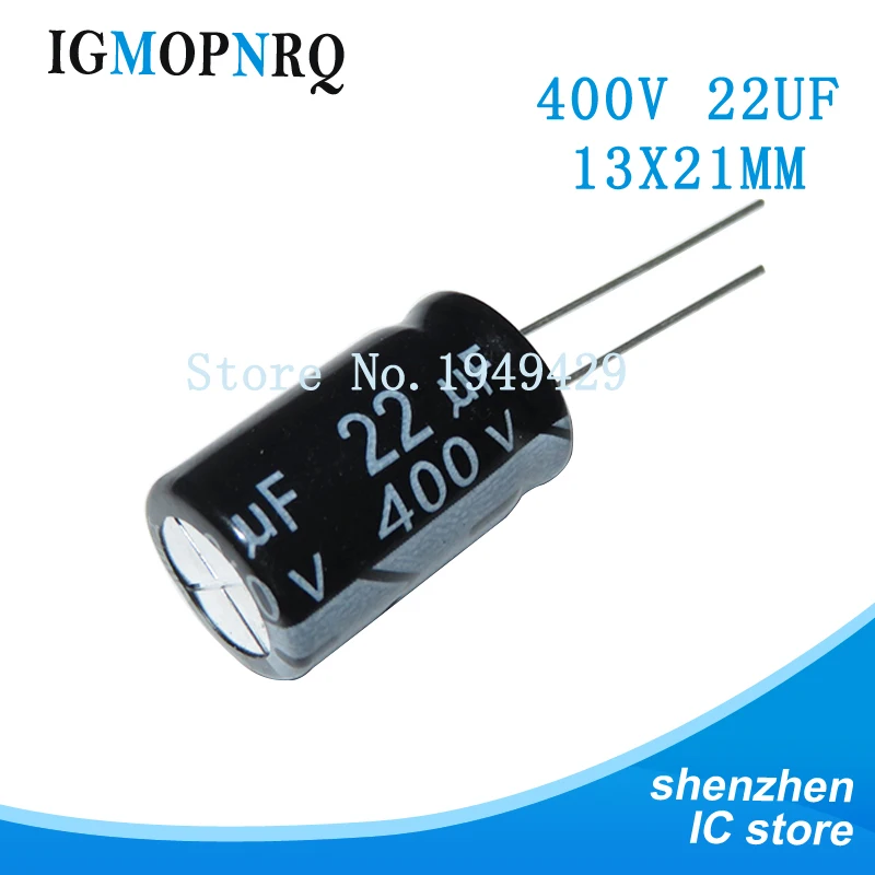 10pcs 400V22UF 13*21MM 22UF 400V 13*21 new aluminum electrolytic capacitor