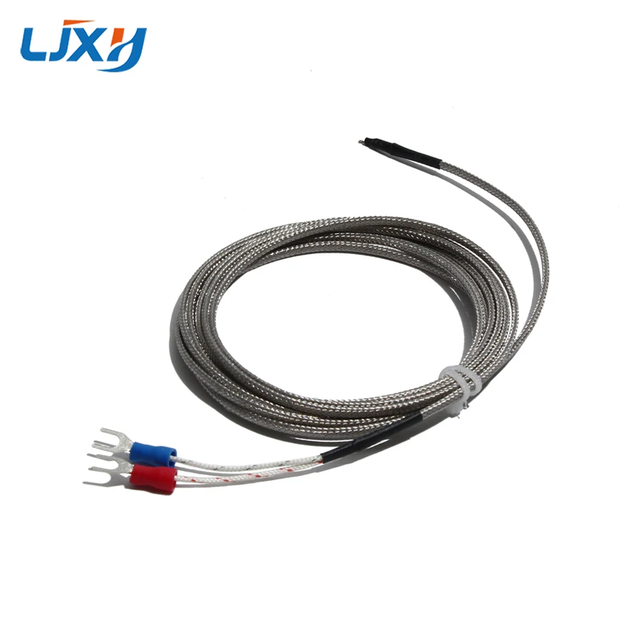 LJXH 4.5~6m High Temperature Resistant Metal Shielded Wire Simple Bare Thermocouple Temperature K-type/E-type Sensor Probe