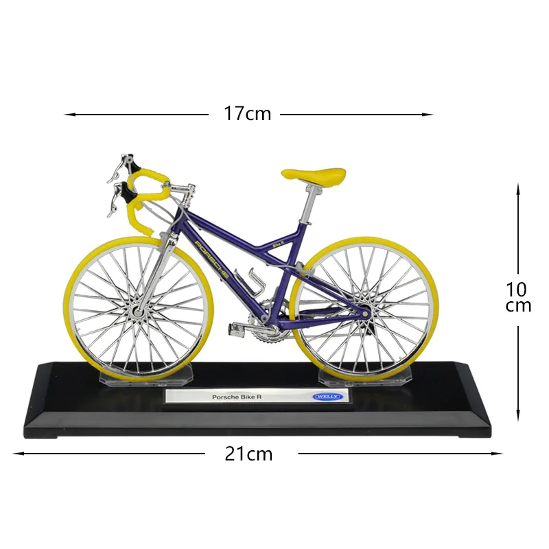 WELLY 1:10 Metal Classic Model Cycling Porsch/BMWAudi Road Bike Diecast Toy Road/Mountain Bike Alloy Bicycle Gifts Collection