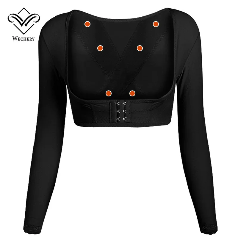 

WECHERY Arm Shaper Underbust Push Up Shapers Top Women Posture Corrective Underwear Body Slimmer Shapewear