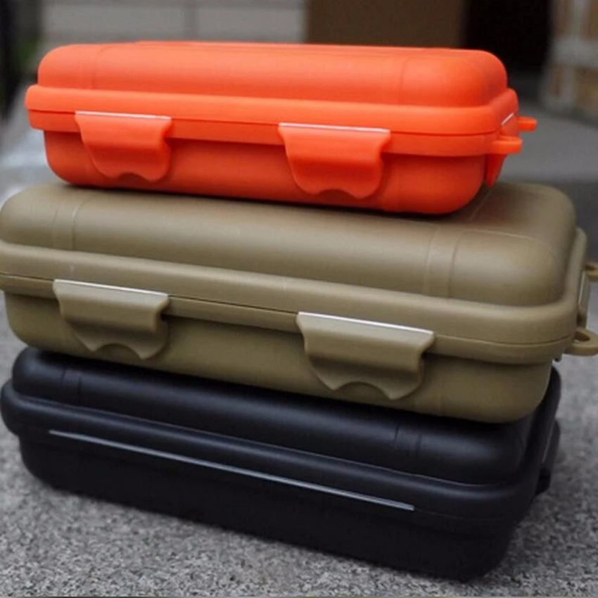 Cajas de protección impermeables a prueba de golpes, Caja Sellada para acampar al aire libre, pesca, caja de almacenamiento de supervivencia, contenedor, caja de herramientas