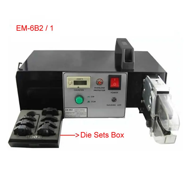 EM-6B2 EM-6B1 0.25-10mm2 Automatic Electrical Terminal Crimping Tools with Exchangeable Die Sets Electric Crimper 110V 220V