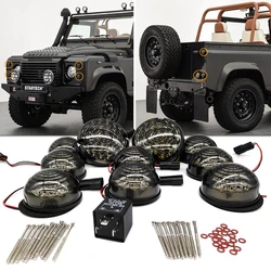 10 Stuks Gerookte + Rood Voor + Achter Mistlamp Achteruitrijlicht Compleet Led Lamp Upgrade Kit Voor Land Rover defender 1990-2016