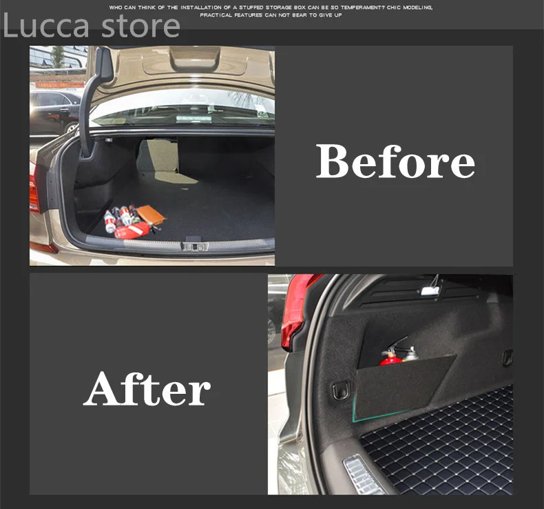 Car Trunk Side storage organizer for Cadillac XT4 XT5 XT6 CT4 CT5 CT6 Car trunk storage plate accessories Modification