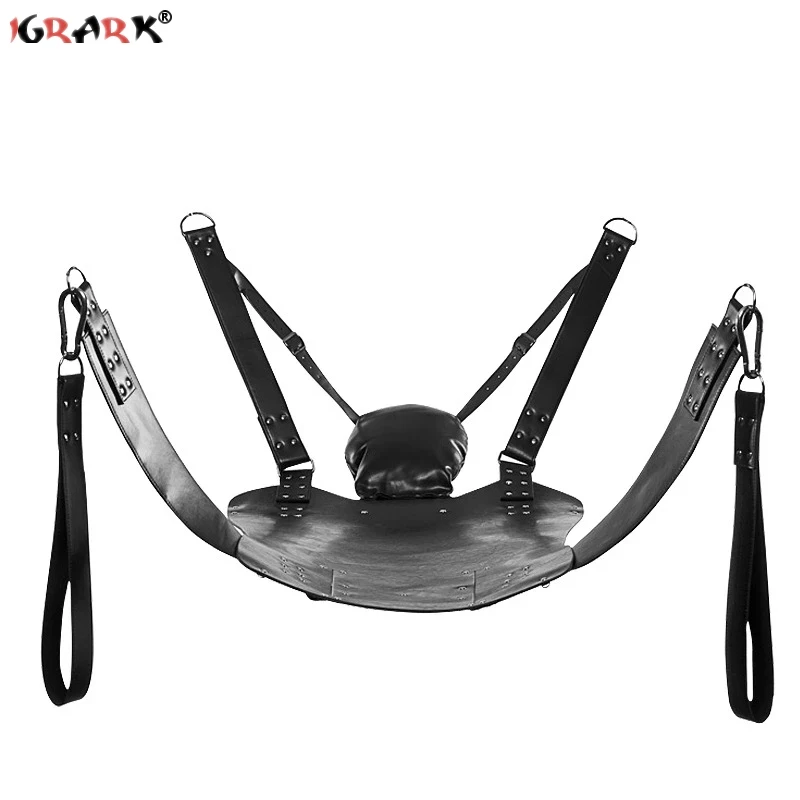 Super Load-Bearing 2 Layer Leather Sex Hammock Swing Chair Sling Bed Pillow BDSM Bondage Sex Toys for Couples Adults 18+ Games