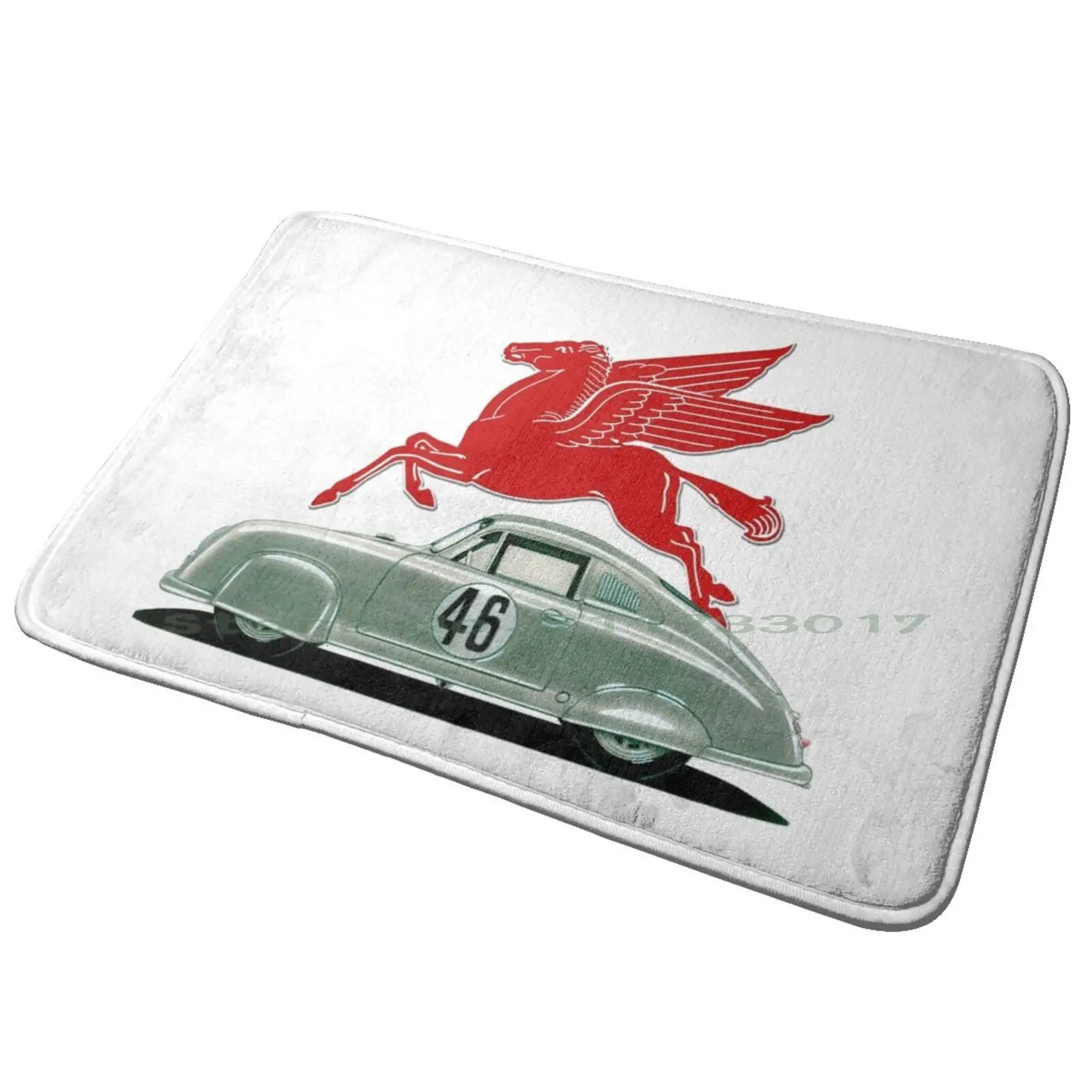 Germany Retro Sports Car Coupe 1950. Pegasus Entrance Door Mat Bath Mat Rug Orphan Black Cosima Niehaus Cosima And Delphine