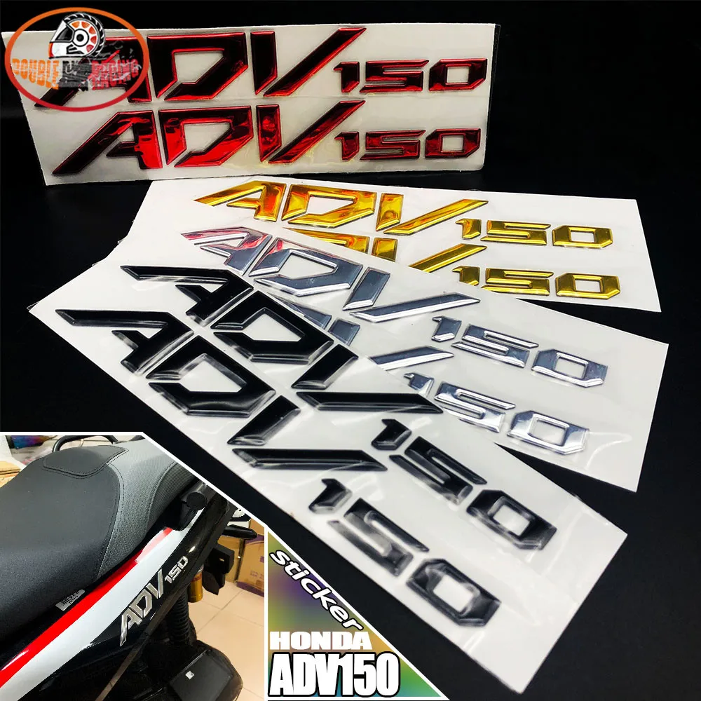 Motorcycle Decals Stickers Emblem Badge 3D Decal Raised Tank Wheel Tank Decals Applique Emblem For HONDA ADV150 adv 150 '19-'21