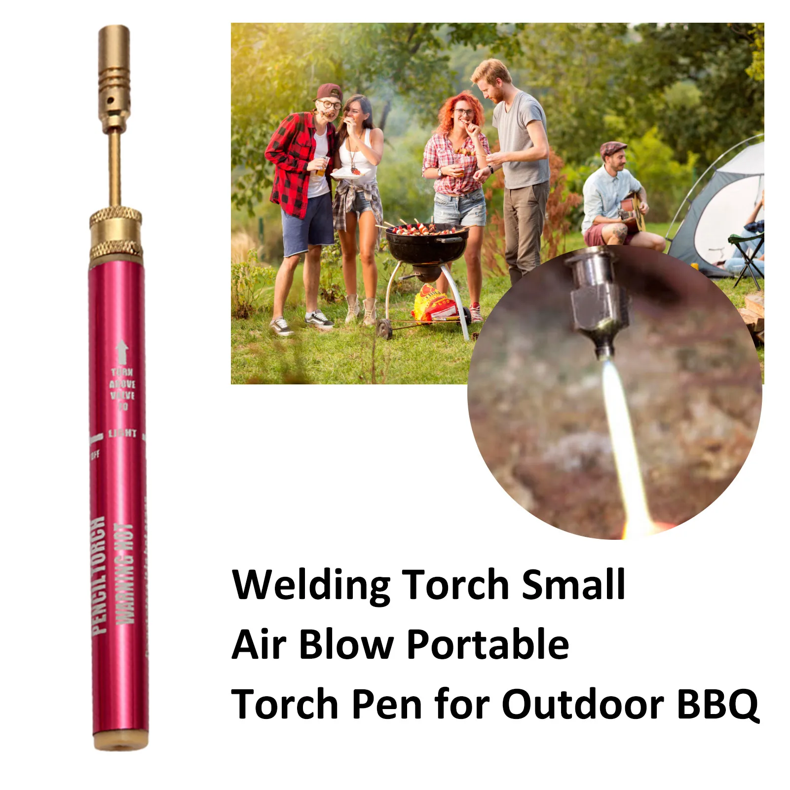 BBQ Electric Kitchen Gas Stove Lighter Windproof Arc Flameless Candle Lighters Outdoor Torch Pen Forceful