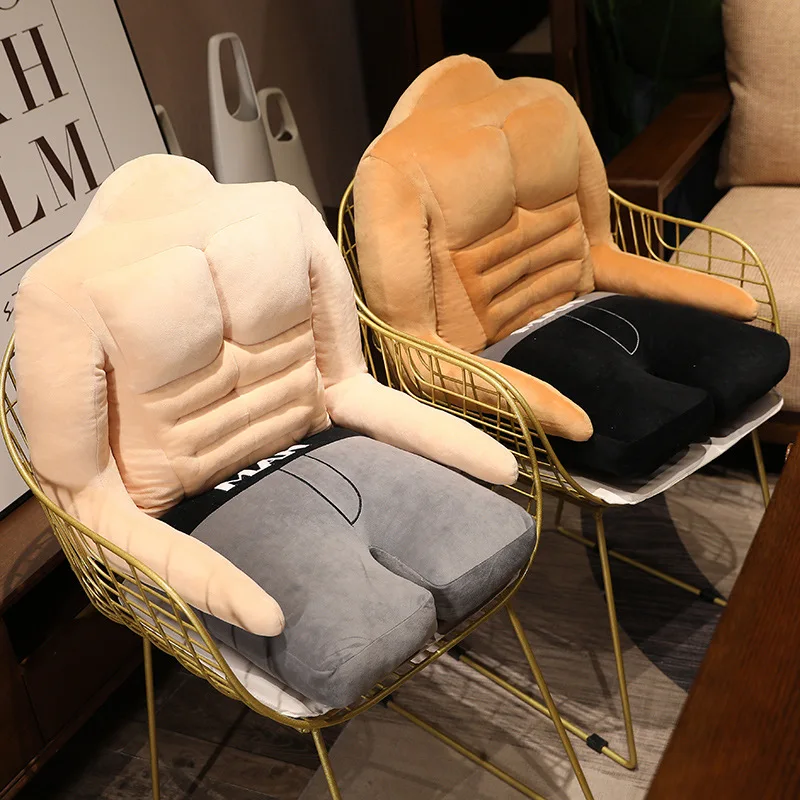 

Boyfriend Arm Shape Pillow Muscle Male Plush Cushion Seat Dining Chair Female Birthday Valentine Gift Fun
