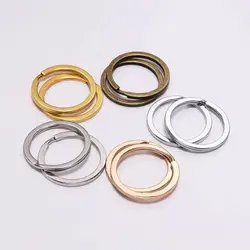 10Pcs/Lot 25 28 30 mm Bronze Gold Color Keyring Split Ring Plated Key Ring For DIY Llaveros clasp Findings Jewelry Making