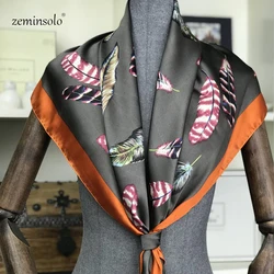 Silk Scarf Luxury Brand Scarf Elegant Female Fashion Scarves Printed 90*90 cm Square Scarves Headscarf