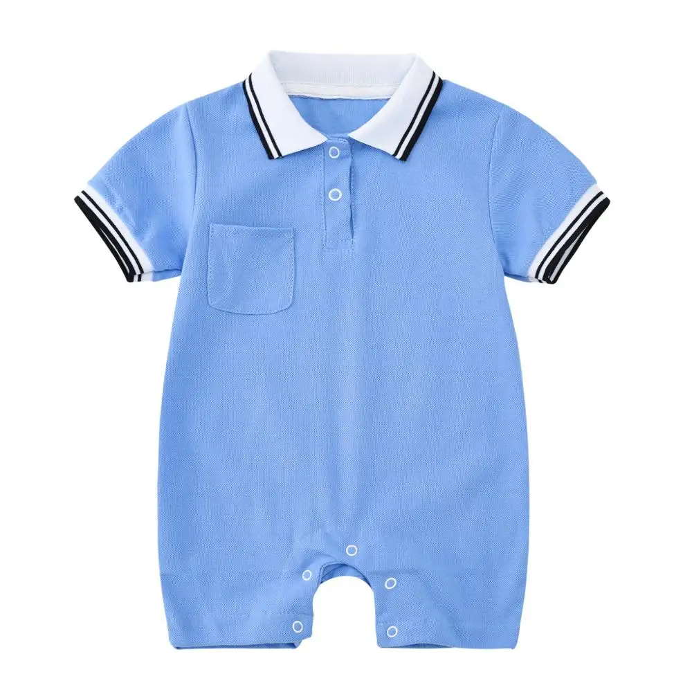 2021 Cotton Newborn Bodysuits Baby Girls Jumpsuits Summer Short Toddler Clothing Fashion Clothes Children\' Kids POLO Shirt