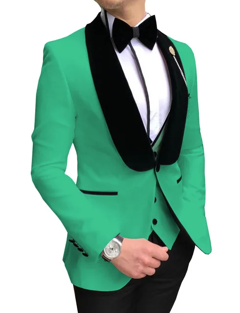 Costume de mariage trois pièces pour homme, Blazer, costume d'affaires, costume de bal, veste, pantalon, gilet