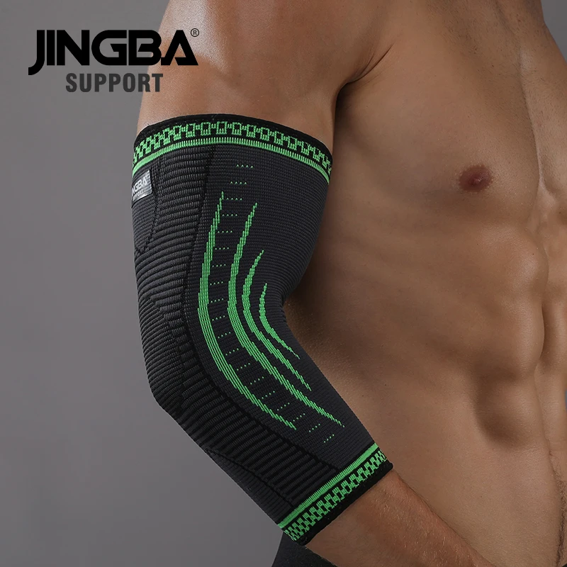 JINGBA SUPPORT 1PCS Compression Elastic Nylon Basketball Elbow brace support protector Volleyball Fitness Bandage Elbow pads