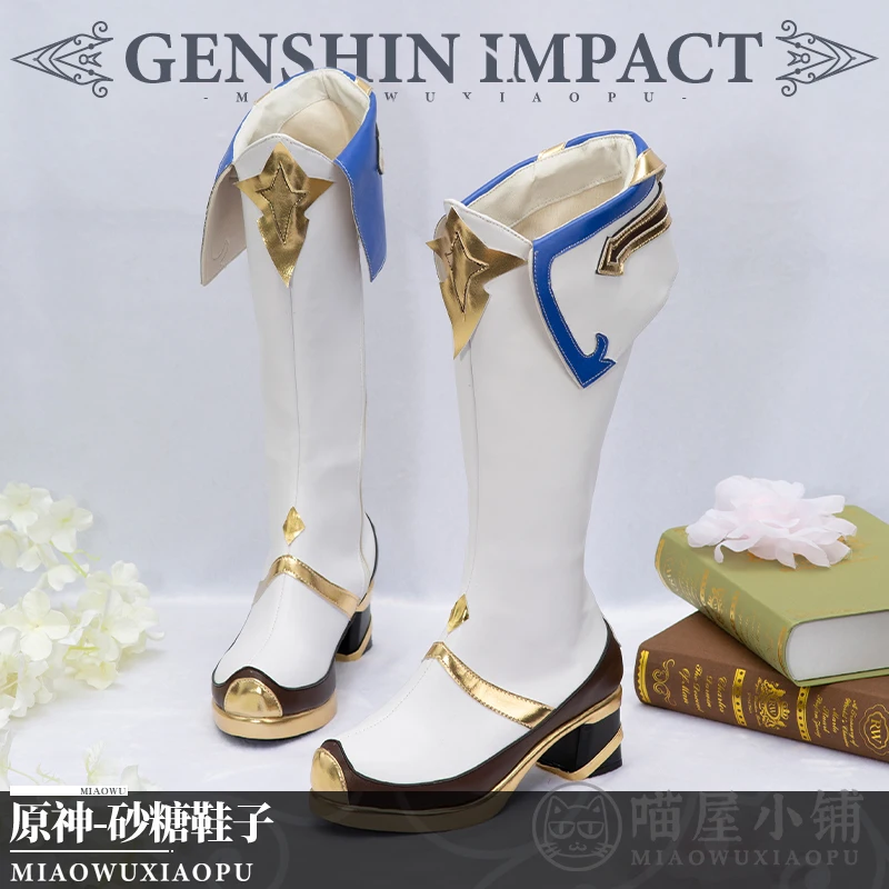 

Game Genshin Impact Sucrose Boots Halloween Cosplay Shoes PU 2021 New