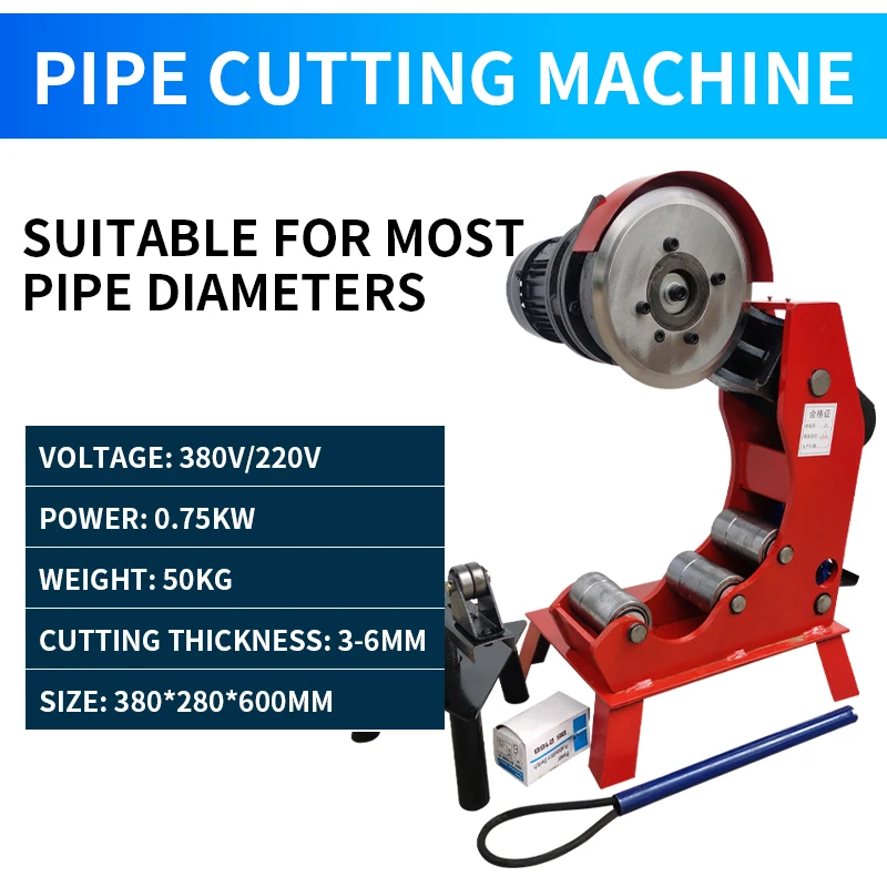 

Pipe cutting machine 50-219mm electric hydraulic fire galvanized pipe cutting machine steel pipe cutting machine pipe cutting