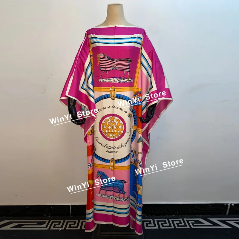 Bliski wschód Dashiki sukienka drukuj czechy hidżab luźne eleganckie muzułmańskie Abaya Bazin szata suknia Broder Riche Sexy Lady Party maxi plaża