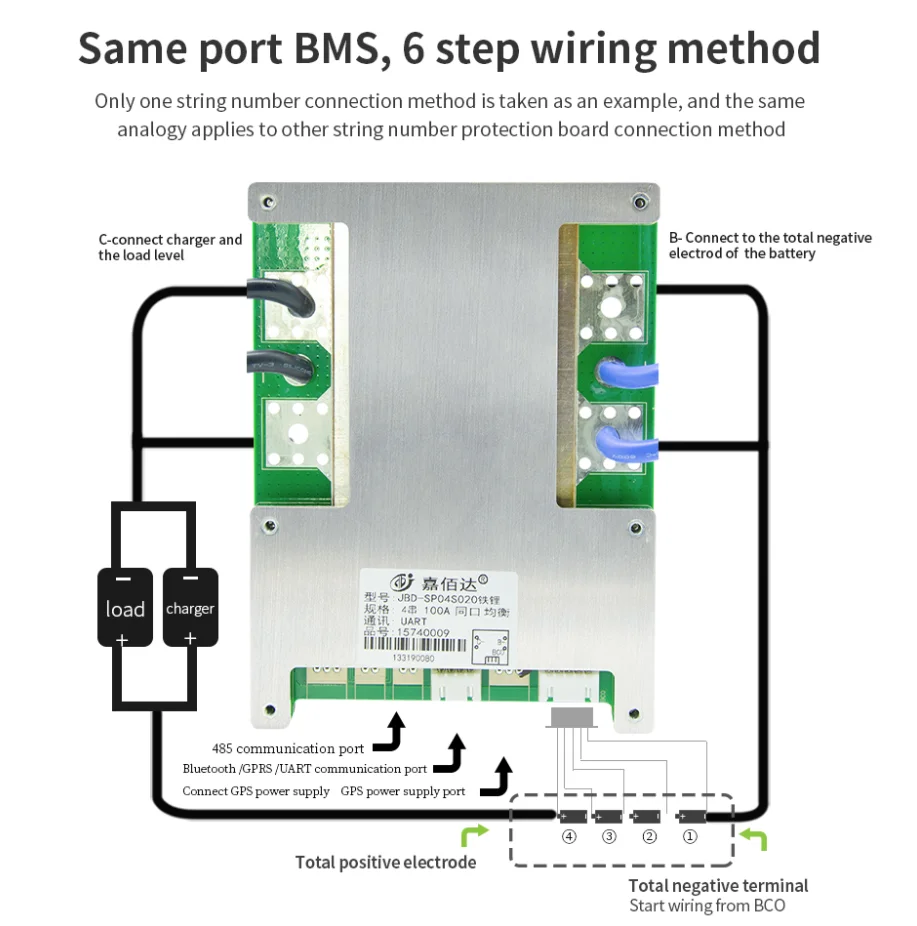 Smart Bms 12V 4S Lifepo4 100A For Rechargable Lithium Batttery 3S 60A 80A 120A With Balance Board Bluetooth