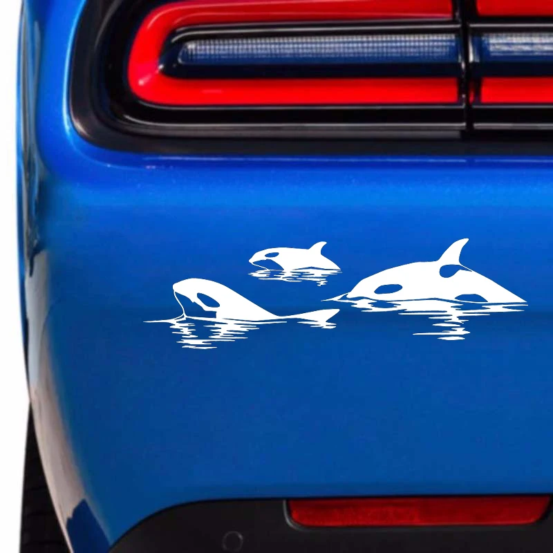 18*4.7cm Ocean Killer Whale VINYL DECAL Car Stickers Fashion Personality car stickers to cover scratches New Style Hot