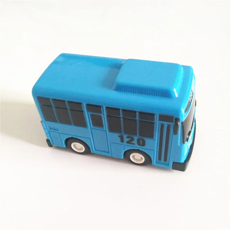 Ko Toy-Mini autobús pequeño de plástico, modelo de coche para regalo de bebé, azul, Tayo, rojo, Gani, amarillo, Lani, verde, Rogi, 4 piezas por juego