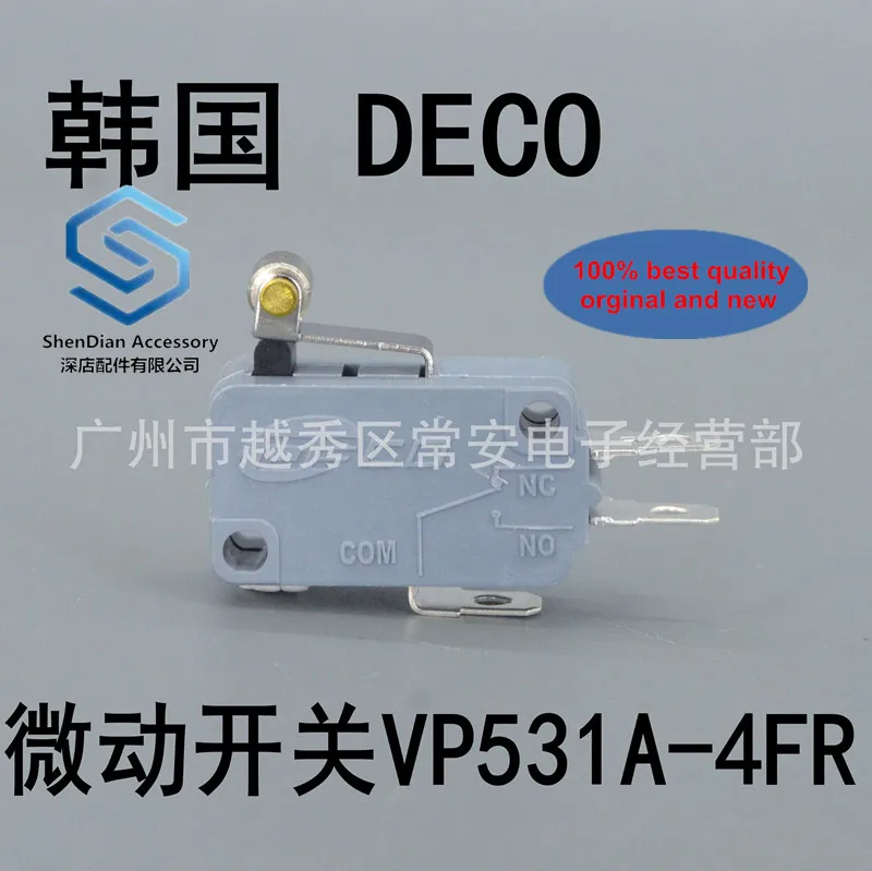 10 Chiếc Mới Ban Đầu DECO VP531A-0FR VP531A-3FR VP531A-4FR VP531A-5FR Micro Switch Ngắn Vỏ, Tròn 16A, 250VAC