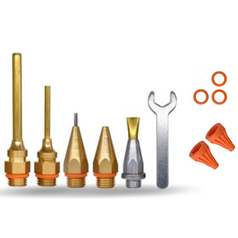 11Pcs Glue Copper Nozzle Small-Bore Long Short Large Diameter Hot Melt Glue Accessories