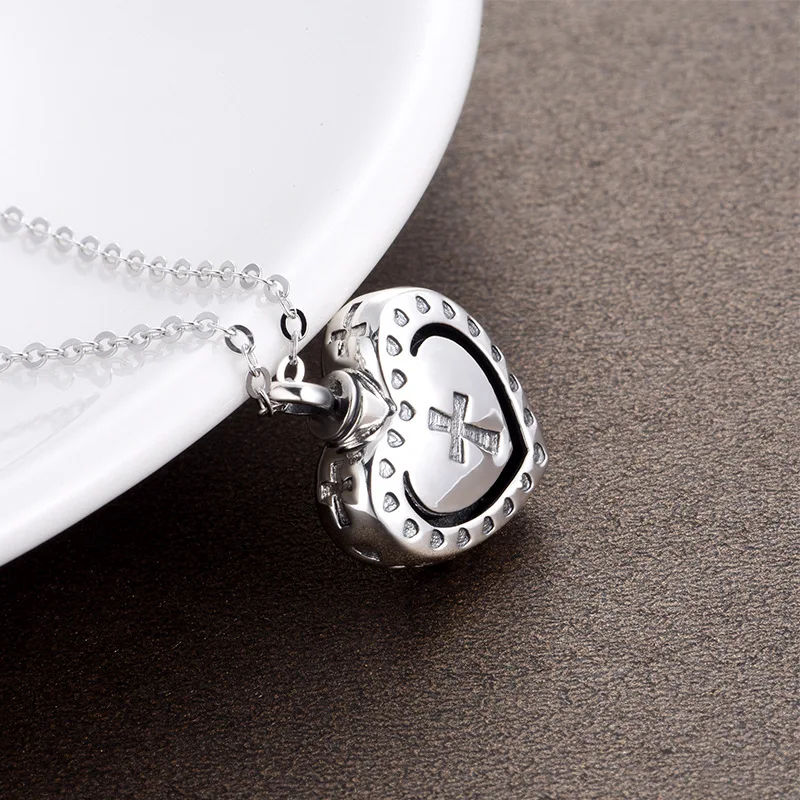 Love Heart Ashes/Urn Necklace Grandma Grandad Husband Mum Wife Cremation Pendant Necklace Jewellery Real Sterling Silver 925