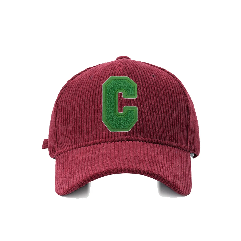 C Towel Embroidery Women\'s Baseball Cap Winter Hat Corduroy Thicken Men\'s Cap For Female Snapback Kpop Accessories Green BQM189