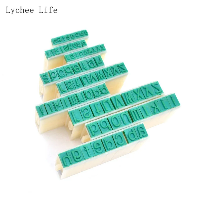 Lychee Life 1Set English Alphabet Letter Stamps For Scrapbooking Plastic Rubber Stamps Diy Handmade Crafts