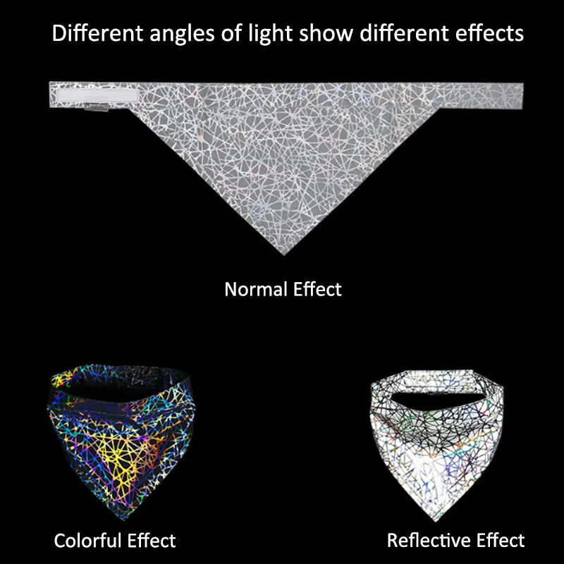 Odblaskowa przypinka do kołnierzyka dla psa kolorowa przepiękna chustka na szyję na rzep świecący zwierzak śliniaczek fluorescencyjny szalik na Teddy