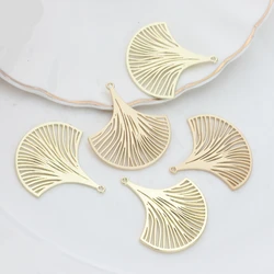 34mm 10pcs/lot Zinc Alloy Charms  Hollow Ginkgo Leaves Shape Charms For DIY Fashion Jewelry Making Finding Accessories
