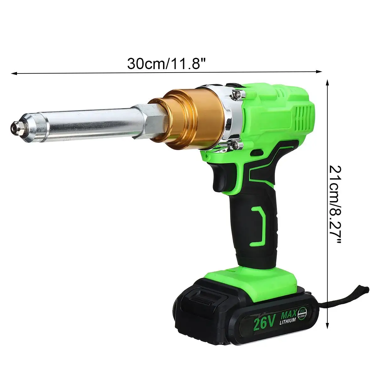 26V Cordless Electric Rivet Gun 2.1mm Portable Electric Blind Riveter Screwdriver Rvet Nut With LED Light Rechargeable Battery