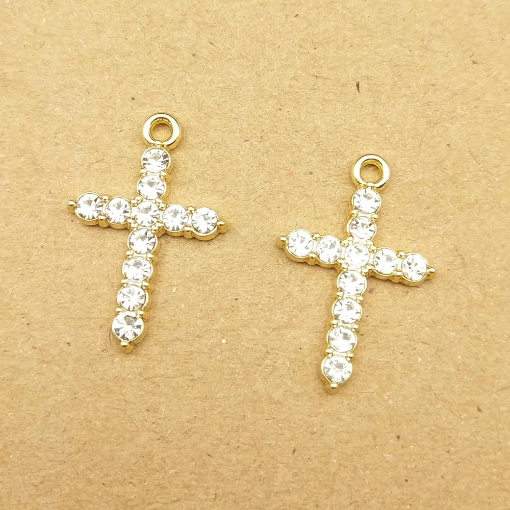 10pcs Cross Charm for Jewelry Making Supplies Earring Pendant Bracelet Necklace Accessories