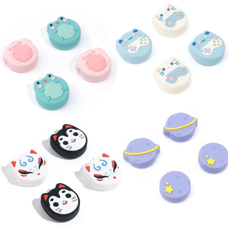 لطيف الحيوان القط متحكم الأصابع xbox one قبضة المقود كاب الغطاء الواقي لنينتندو التبديل NS لايت الفرح يخدع تحكم Thumbstick حالة