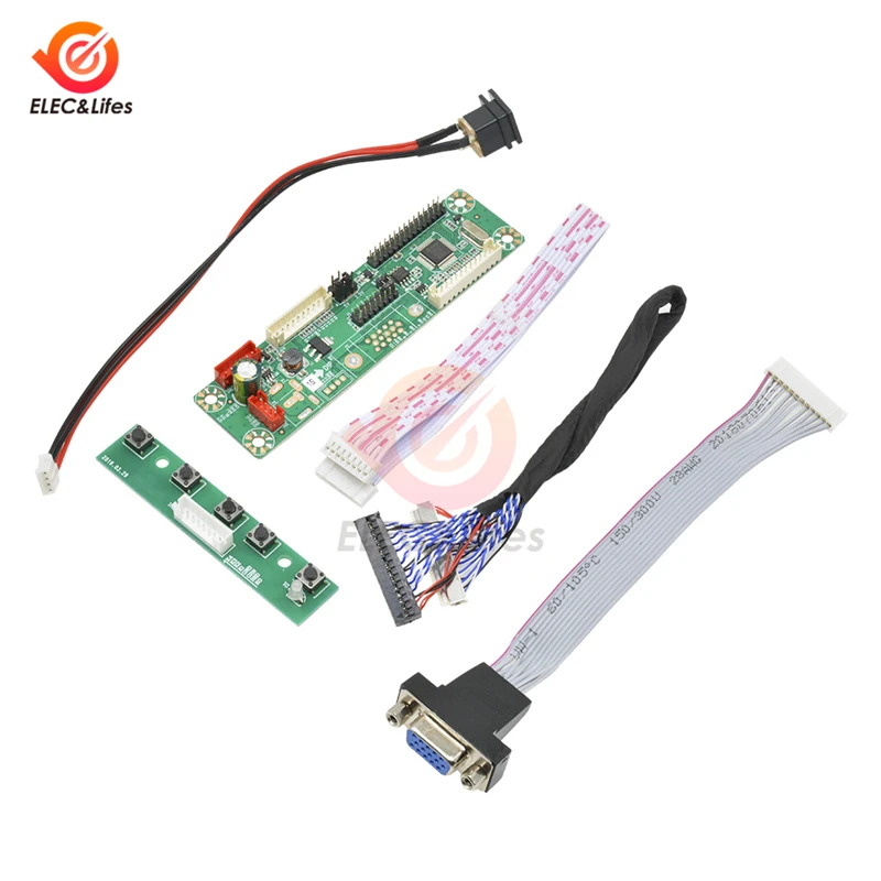 

1 Channel VGA Video MT169 MT169-MD HX6820-A V2.0 Universal LVDS LCD Montor Screen Driver board + cable for 10-42 inch Display