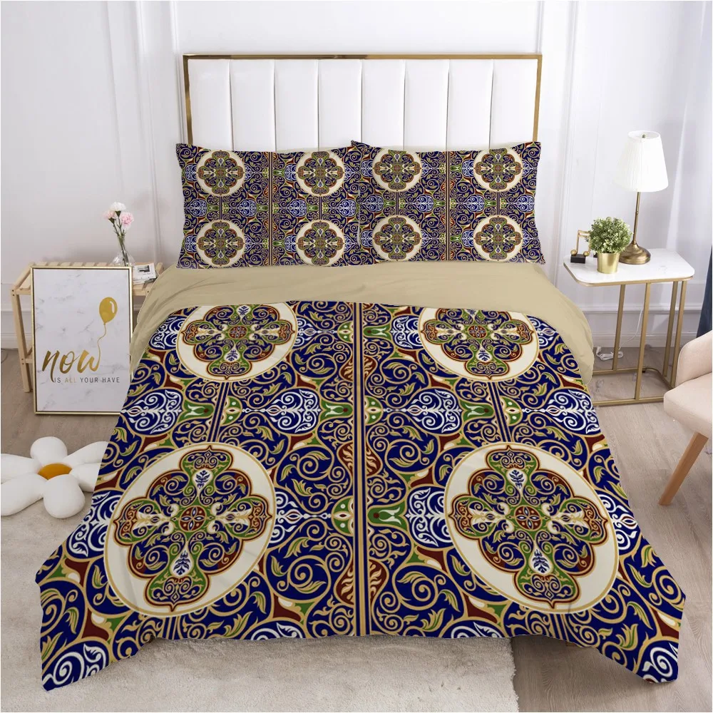 

3D Black Luxury Bedding Sets Bohemia Duvet Cover Set Comforther Case Quilt Covers Pillowcase Queen Twin Single Size Bed Linen