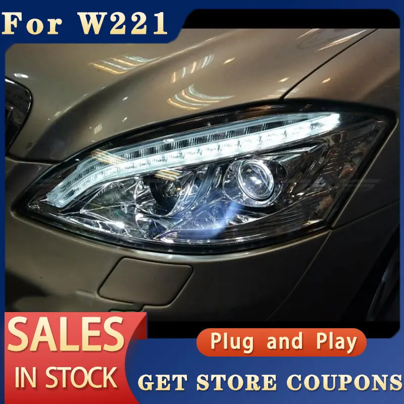 For Benz W221 Head lights 2006-2009 S300 S400 LED Head light DRL LED of the daytime running lights turn signals