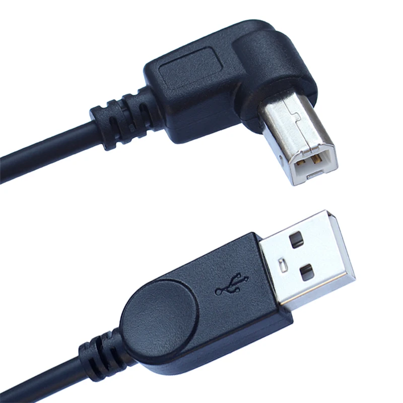 USB 2.0 A Male to USB B Male Type B Up&Down&Right & Left Angle Printer Scanner 90 Degree Cable 1 meter