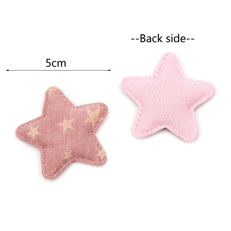 40Pcs 5cm Denim Fabric Star Appliques For DIY Kids Crafts Headwear Accessories Hairpin Decor Clothes Sewing Patches Wholesale